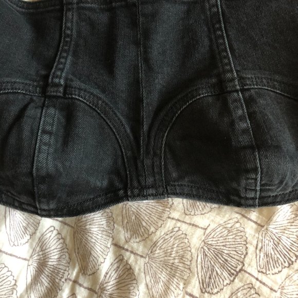 Denim Forum The Cecily Denim Bralette Tank Top - Picture 4 of 5